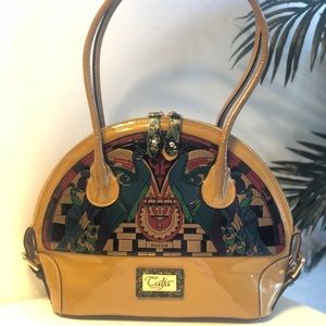Calja Firenze 1940 leather half moon shoulder bag